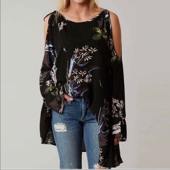 Free People Clear Skies Tie Cold Shoulder Tunic or Dress, M - Picture 5 of 16